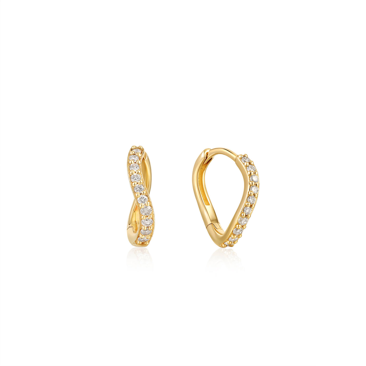 Oorringen - Goud - Diamant - 11,5 mm - 11,5 mm
